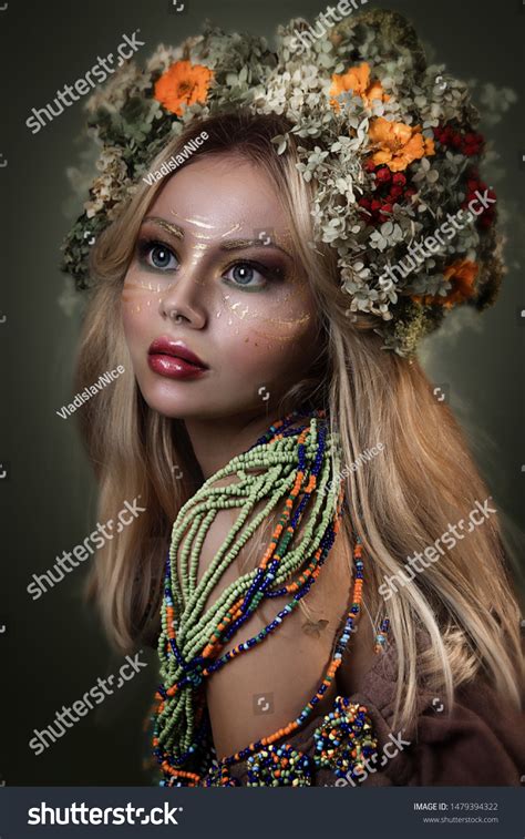 Close Portrait Beautiful Blonde Slav Girl Stock Photo Shutterstock
