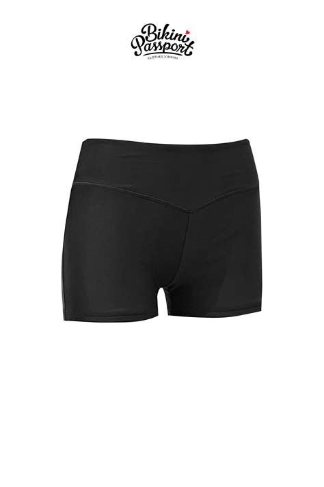 Quần bơi nữ đồ bơi nữ BIKINI PASSPORT kiểu cạp cao kín đáo màu Đen