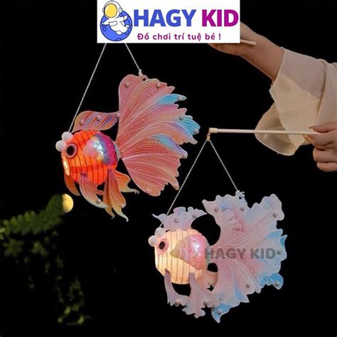 Lồng Đèn Trung Thu Con Cá Hot Trend Hagykid Kèm Đèn Có Chế Độ Phát