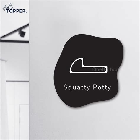 Jual Squatty Potty Toilet Jongkok Sign Board Akrilik Print Signage