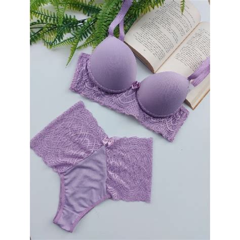 Conjunto Confort Plus Size Ao Calcinha E Sutiã Pimenta Rosa Lingerie Shopee Brasil