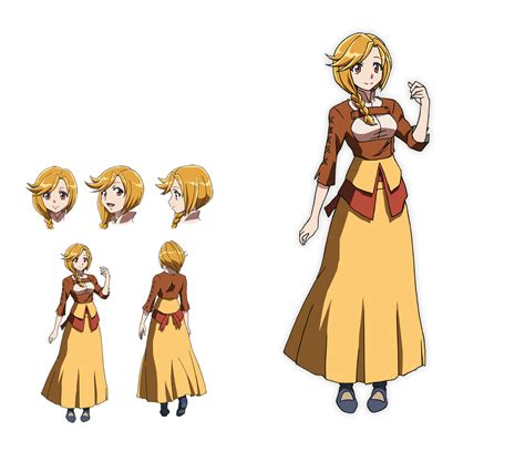 Safebooru 1girl Blonde Hair Braid Breasts Brown Eyes Character Sheet