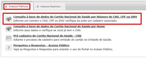 Consulta Base De Dados Cartão Nacional De Saude Pesquisa Cartões