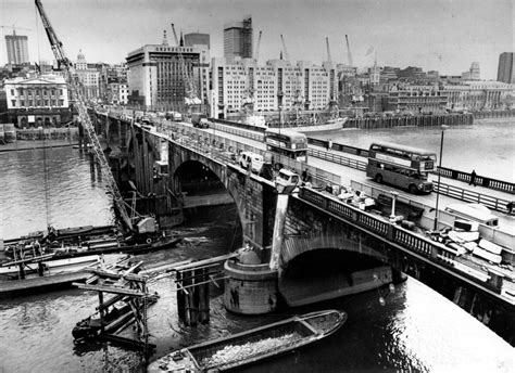 This Is An April Photo Of The London Bridge As It Is Being