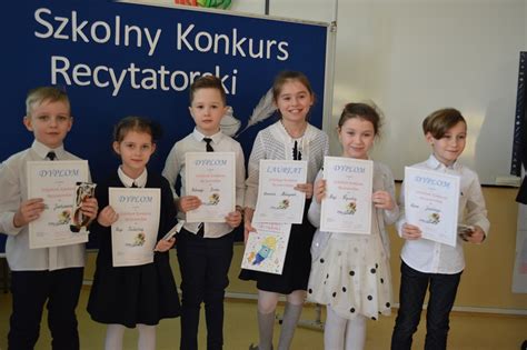 SZKOLNY KONKURS RECYTATORSKI KLAS I III Szkoła Podstawowa Nr 3 im