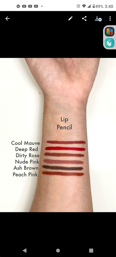 Pin by Melissa ッ Faught on FARMASI Lip pencil Lip liner Nude pink