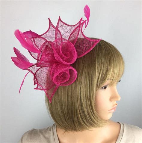 Fuchsia Pink Fascinator Hot Pink Fascinator On Headband Raspberry