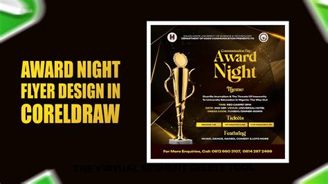 Award Night Flyer Design In Coreldraw Youtube