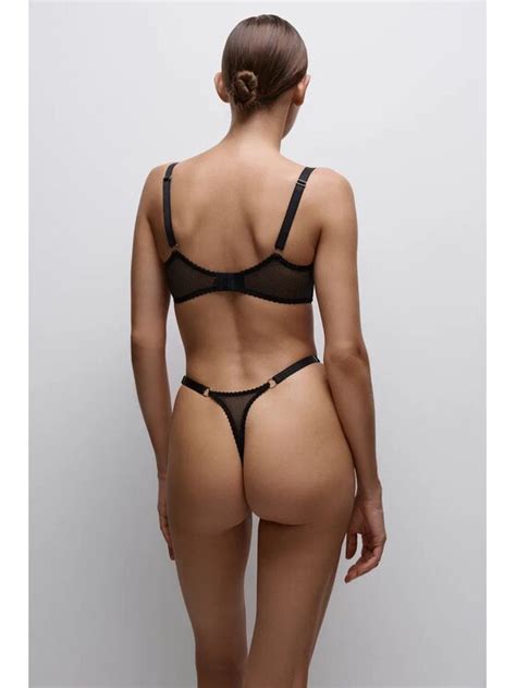 Merci Lingerie Biustonosz Balkonetka Eb Bp D Czarny Modivo Pl