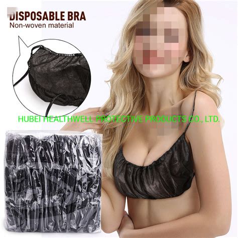 China High Quality Disposable Non Woven Black Underwear Spa Bra For Salon China Disposable Bra