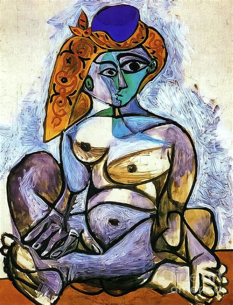 Nude Woman With Turkish Bonnet By Pablo Picasso Art Print By Pablo Picasso M G
