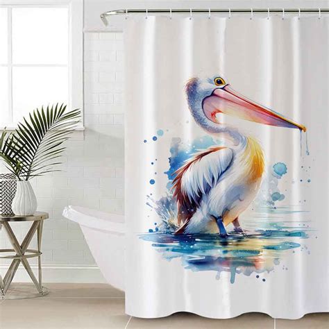 Aussie Pelican Shower Curtain Australia Little Squiffy