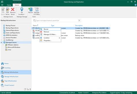 重新扫描服务器 Veeam Backup Guide for Hyper V