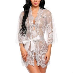 Intimates Sleepwear Lace Kimono Babydoll Lingerie Mesh Nightgown Poshmark