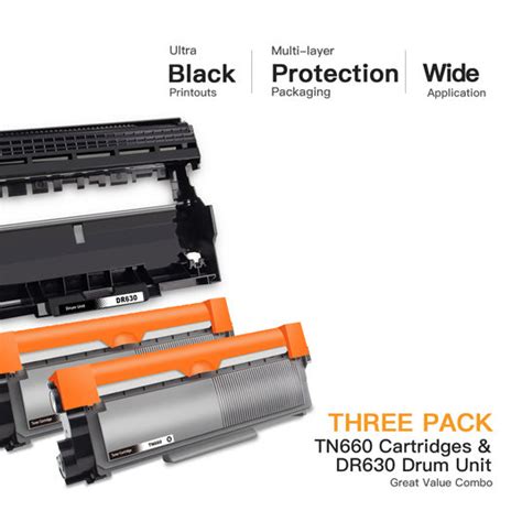 Brother Tn660 Tn630 Dr630 Compatible Toner Cartridge And Drum Unit 2 E Z Ink