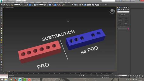 Ds Max Compound Objects Boolean Youtube