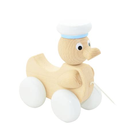 Miva Vacov Wooden Pull Along Duck Sailor Austin - Leo & Bella