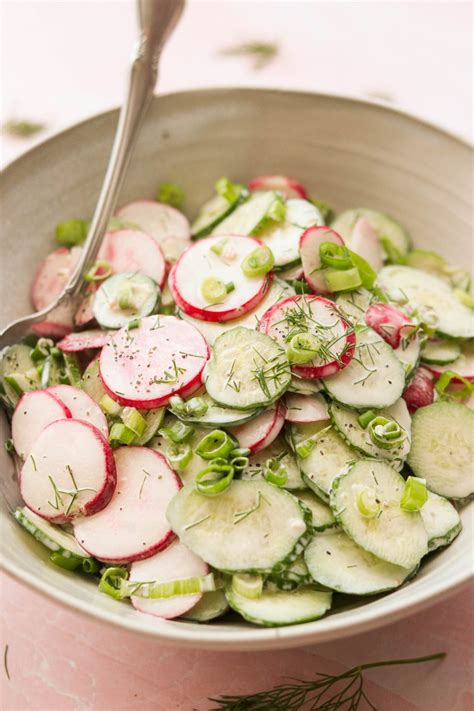 Creamy Cucumber Radish Salad Recipe Dairy Free