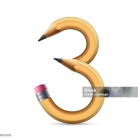 pensil kuning  nomor  ilustrasi stok  gambar  alam