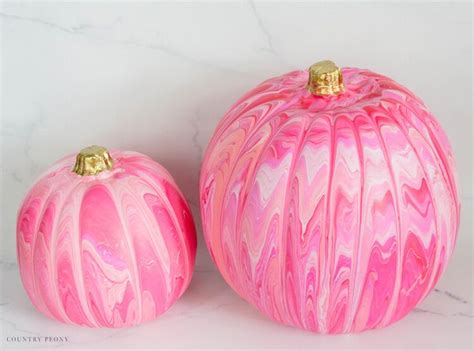 How To Make Your Own Pink Pumpkins With The Paint Pouring Technique