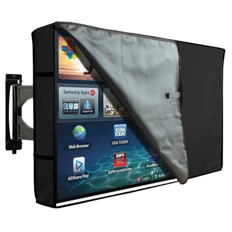 KHOMO GEAR 22 in. to 24 in. Black Outdoor TV Cover with Clear Front ...