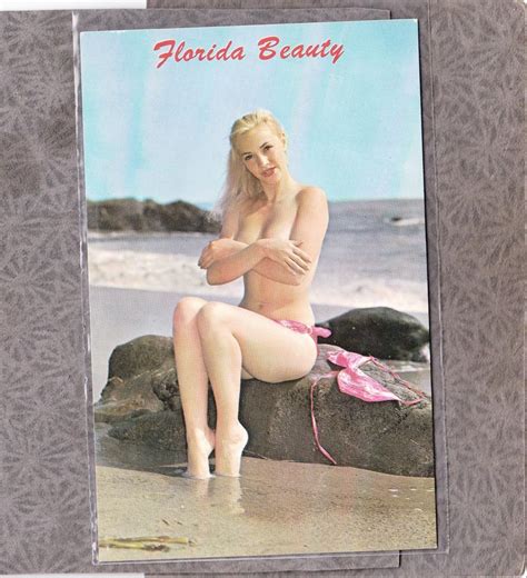 Pretty Risque Pin Up Bikini Blond Postcard Fl Topics Risque Women Women Postcard