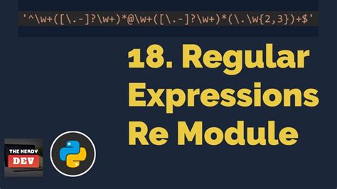 Regular Expressions Re Module Python Tutorials For Beginners Youtube