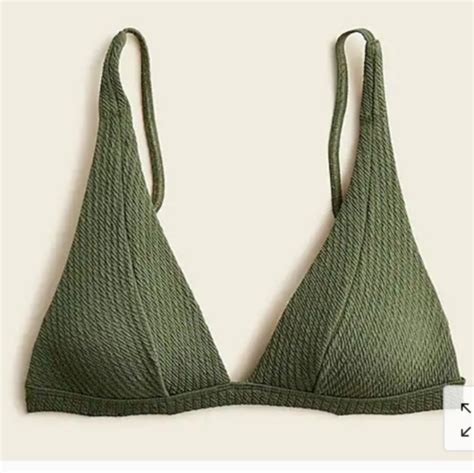 J Crew Swim Jcrew Textured Plunge Bikini Top Xxs Cup Size A B And C Bathing Suit Swimsuit