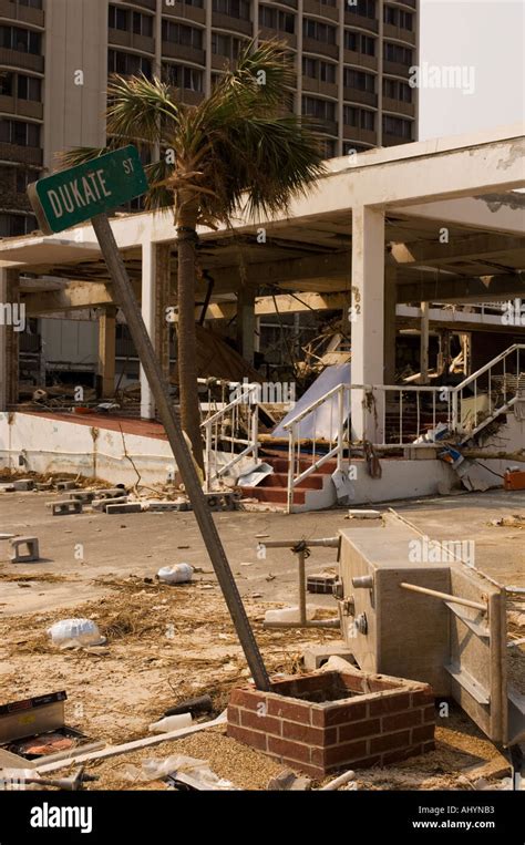 Hurricane Katrina Damage In Biloxi Mississippi Usa Stock Photo Alamy