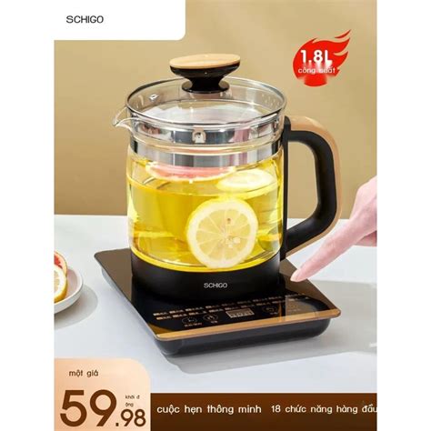 Siêu Hot Zhigao sức khỏe nồi thủy tinh tự động hộ gia đình đa năng pha trà điện văn phòng nhỏ