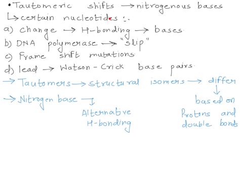 Solved Tautomeric Shifts In The Nitrogenous Bases Of Certain