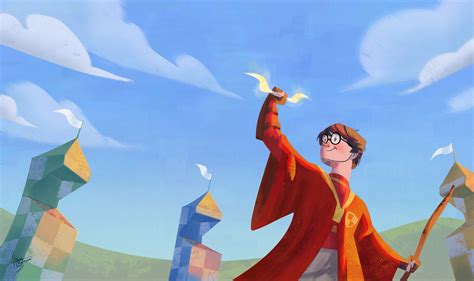 Artstation Harry Potter Catches The Golden Snitch