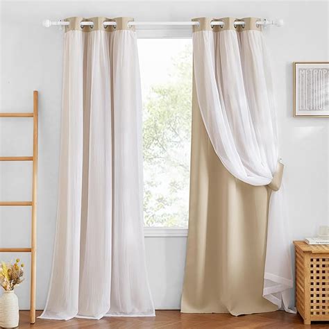 Amazon Pony Dance Blackout Curtains With Sheer Overlay Mix Match