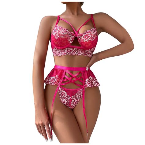 Odeerbi Lace Lingerie For Women Fashion Sexy Cute Hollow Flowers
