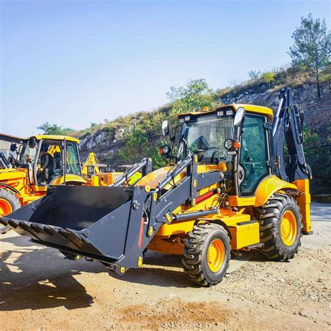 Large Tractor 6 Ton 8ton Backhoe Excavator Loader CE Euro5 Wheel Front