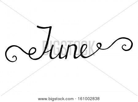 June Lettering Print Vector Photo Free Trial Bigstock