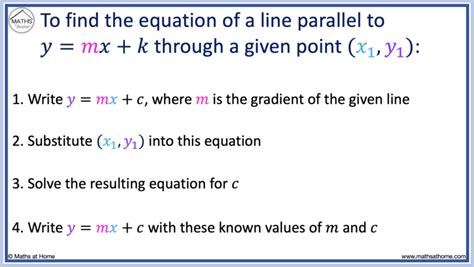 How to Find a Parallel Line Through a Point – mathsathome.com