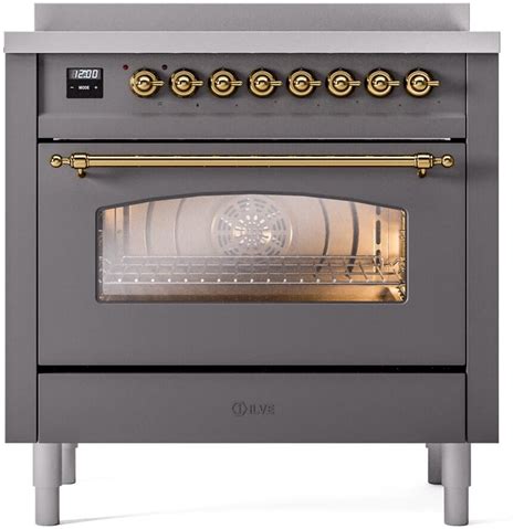 Ilve UPI366NMPMGG 36 Inch Freestanding Induction Range With 6 Elements