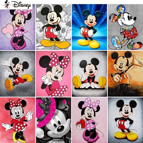 Peinture En Diamant Th Me Dessin Anim Mickey Mouse Broderie Compl Te