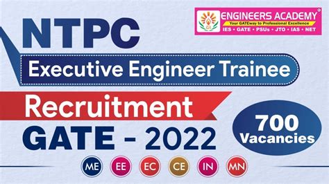 NTPC Recruitment 2022 NTPC Engineering Executive Trainee Recruitment