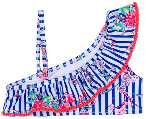 Dolce Petit Bikini Ni A Rayas Azules Estampado Floral Missbaby