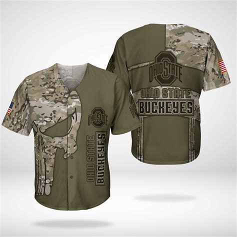 Ohio State Buckeyes Military Style Baseball Jersey