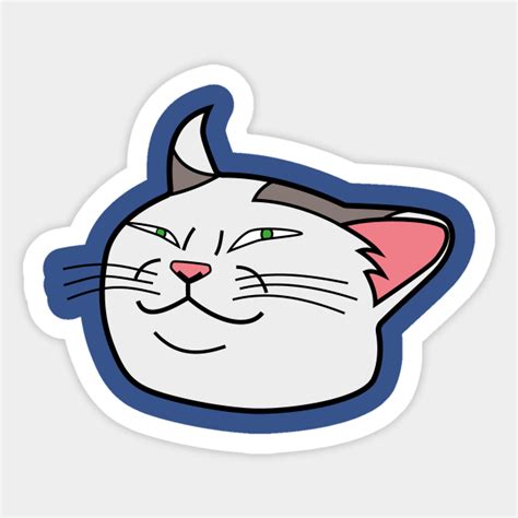 Beluga Cat Meme Face Smiling Magnet By Fomodesigns