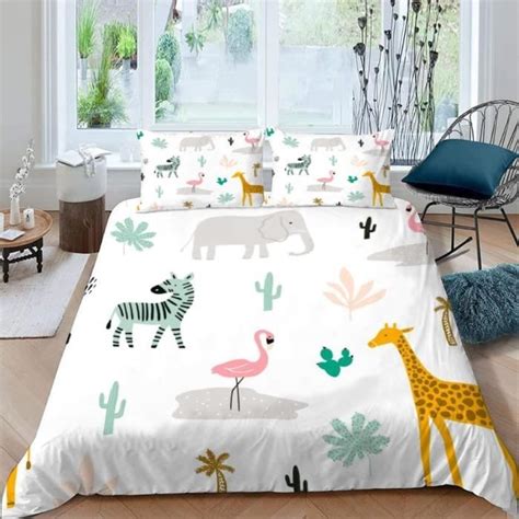 Housse De Couette X Dessin Anim Girafe Adultes Parure De Lit