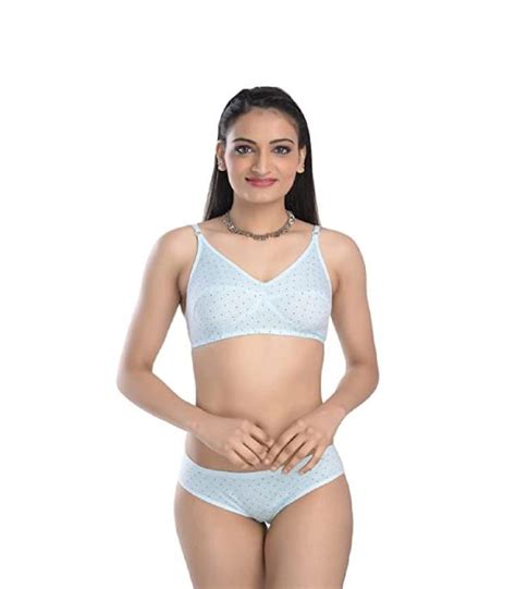 RTX Blue Combo BINDU Women Cotton Panty Bra Set Of Lingerie Pack Of 1 JioMart
