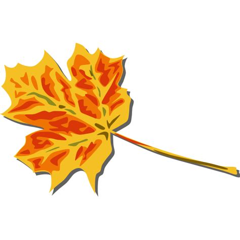 Fall leaf vector clip art | Free SVG