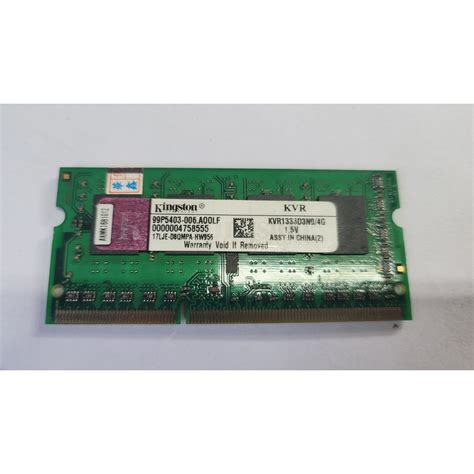 含稅 筆電用 金士頓 Ddr3 1333 4gb 終身保固 Kvr1333d3n94g 02r805 蝦皮購物