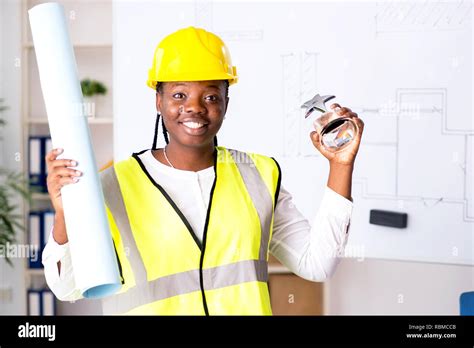 Young Black Architect Working On Project Stock Photo Alamy