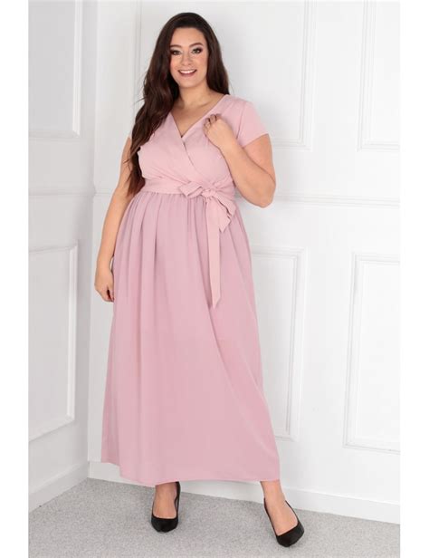 Sukienka Maxi Mezo Du Y Rozmiar Plus Size Brudny R Na Wesele Rozmiar