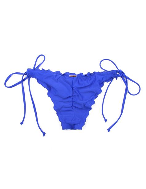 RELLECIGA Damen Bademode Bikini Unterteil mit Schnürchen Bottom Ruffle Royal Blau Relleciga de